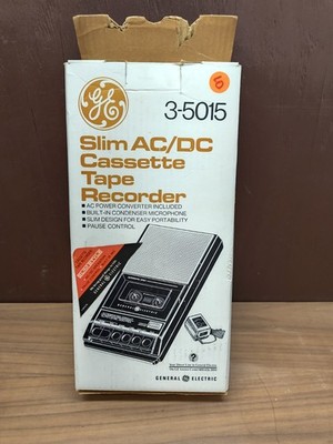 Vtg GE General Electric Model 3-5015  Battery Operated Cassette Tape Player Rec