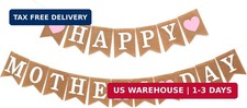 Happy Mother's Day Decorations Banner Burlap, Mothers Day Decor Hanging Banner S