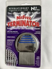 Original NIT FREE Terminator Comb To Remove Head Lice- Stainless Steel Comb NIB