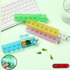 7 DAY PILL BOX MEDICINE TABLET DISPENSER ORGANISER STORAGE CASE WEEKLY NEW