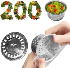 Disposable Kitchen Sink Strainer Bags 200PCS Mesh Drain Catcher for Food Scraps