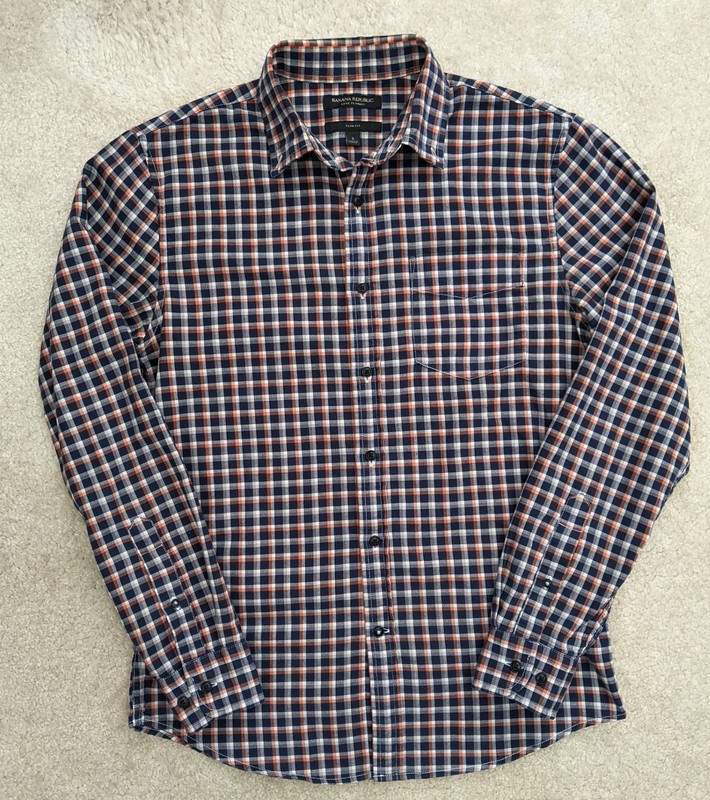 Men's Banana Republic flannel shirt small EUC
