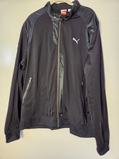 PUMA Motorsport Track Zip Up Jacket Mens XL Black Sport Lifestyle Lightweight