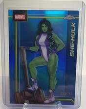 2026 Topps Chrome Marvel She-Hulk #151 True Blue Refractor #39/150