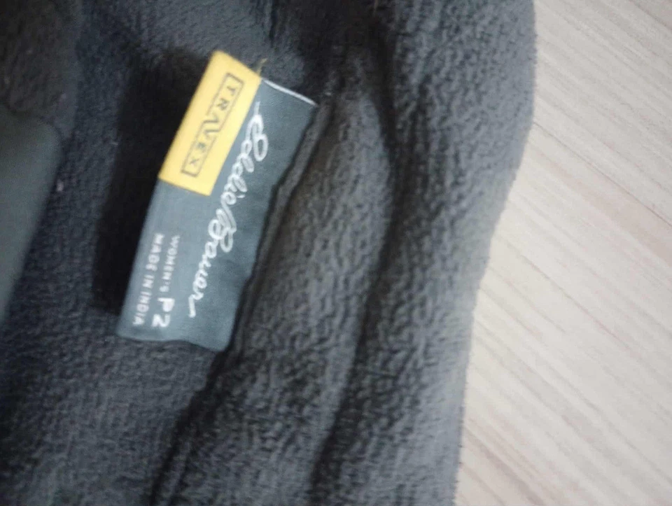 Pantalones forrados de lana gris tiro bajo Eddie Bauer Petite 2 para mujer Foto 2 de 3