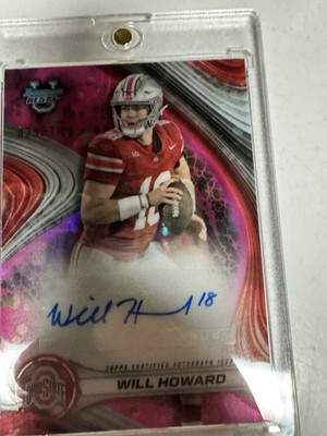 2024 Bowman Best U Will Howard Auto Bowl/100 Ohio State Buckeyes