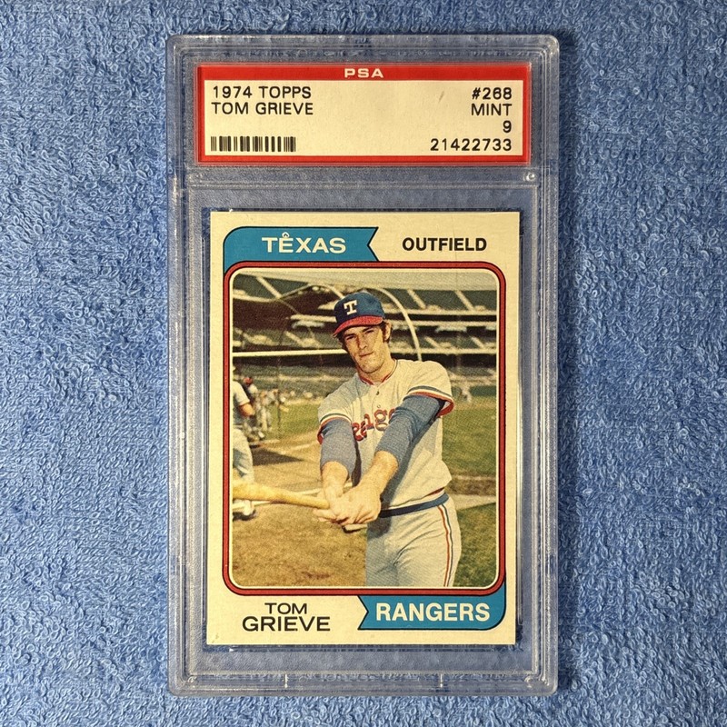 1974 Topps - TOM GRIEVE - PSA 9 - #268