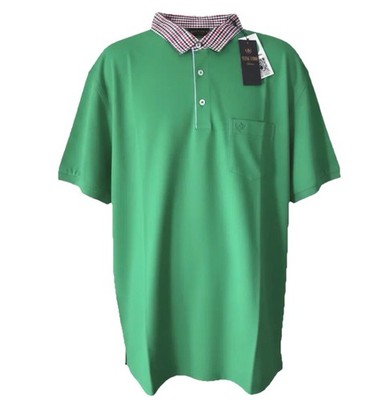 Herren Shirt Poloshirt von Franco Bettoni grün Gr. 60   100% Baumwolle kurzarm