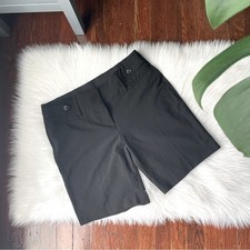 Black Bermuda Shorts Length Waist Slimming