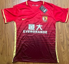 Nike Dri-FIT Guangzhou Evergrande Red Soccer Jersey Short Sleeve L