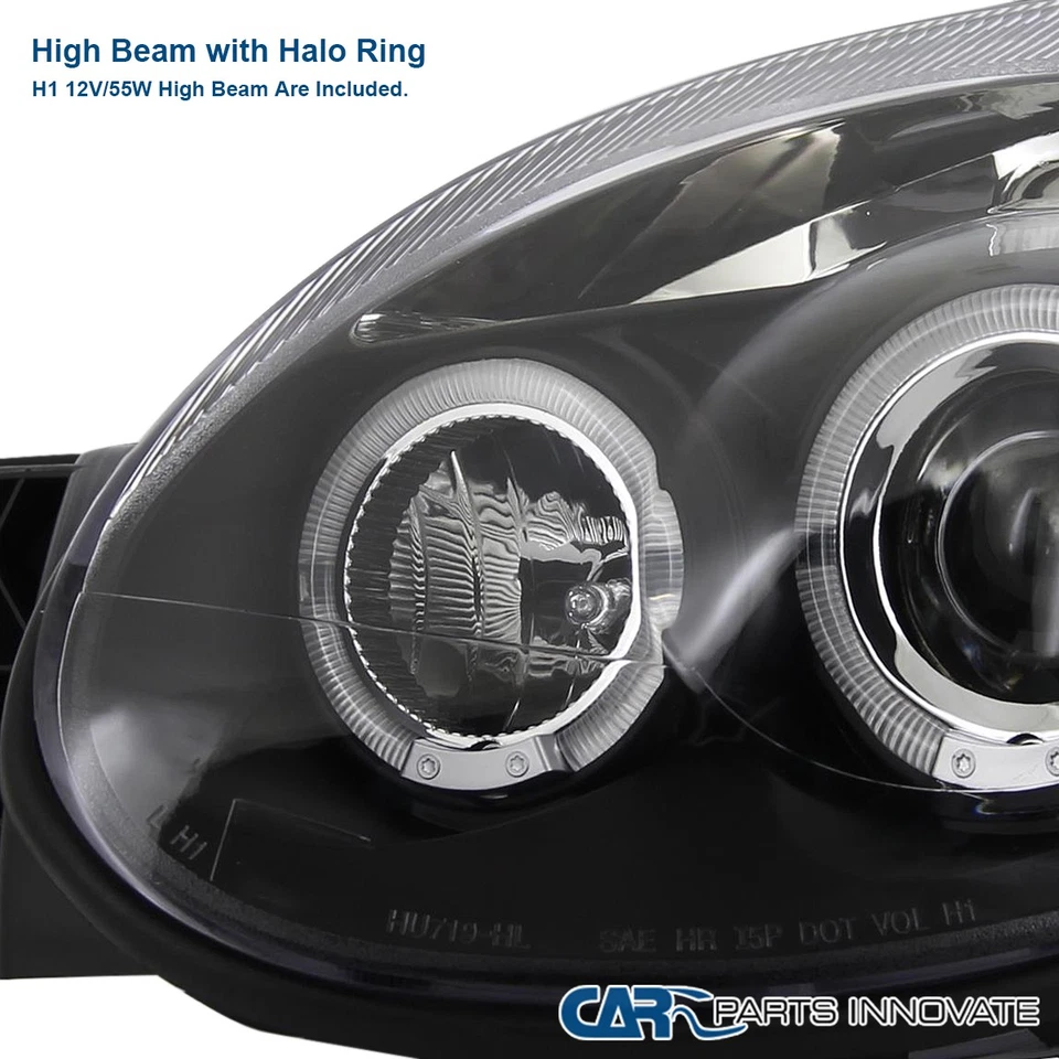 Fits 03-05 Dodge Neon SRT4 SRT-4 Replacement LED Halo Projector Headlights Black Foto 4 de 4