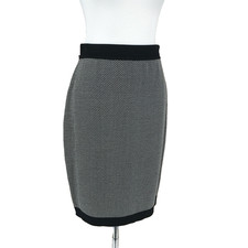 Escada Margaretha Ley Wool Silk Pattern Skirt Size 38