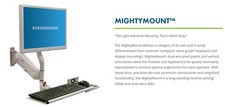 StrongArm Mighty Mount Industrial Monitor Mount  Keyboard Arm MM4-W12F-New Open
