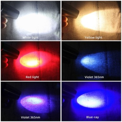 3-in-1 White Yellow 365nm UV LED Flashlight USB Rechargeable Jewelry Jade Stone Pet Stain Tinea Marker Ore Money Scorpion Light - 39 3-in-1 White Yellow 365nm UV LED Flashlight USB Rechargeable Jewelry Jade Stone Pet Stain Tinea Marker Ore Money Scorpion Light - 39