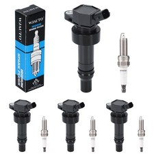 Set of 4 UF652 Ignition Coil Pack and Iridium Spark Plugs 93815 Compatible wi...
