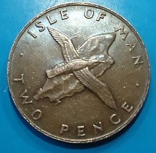 Isle of MAN  2 Pence  1976   ELIZABETH II  Coin