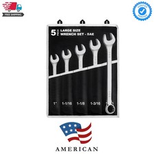 5-piece Sae Large Size Add-on Combination Wrench Set 1 1-116 1-18 1-3...