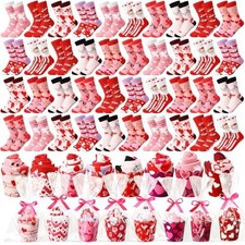 40 Packs Valentine's Day Cupcake Socks Gifts for Women Girls Angel Heart