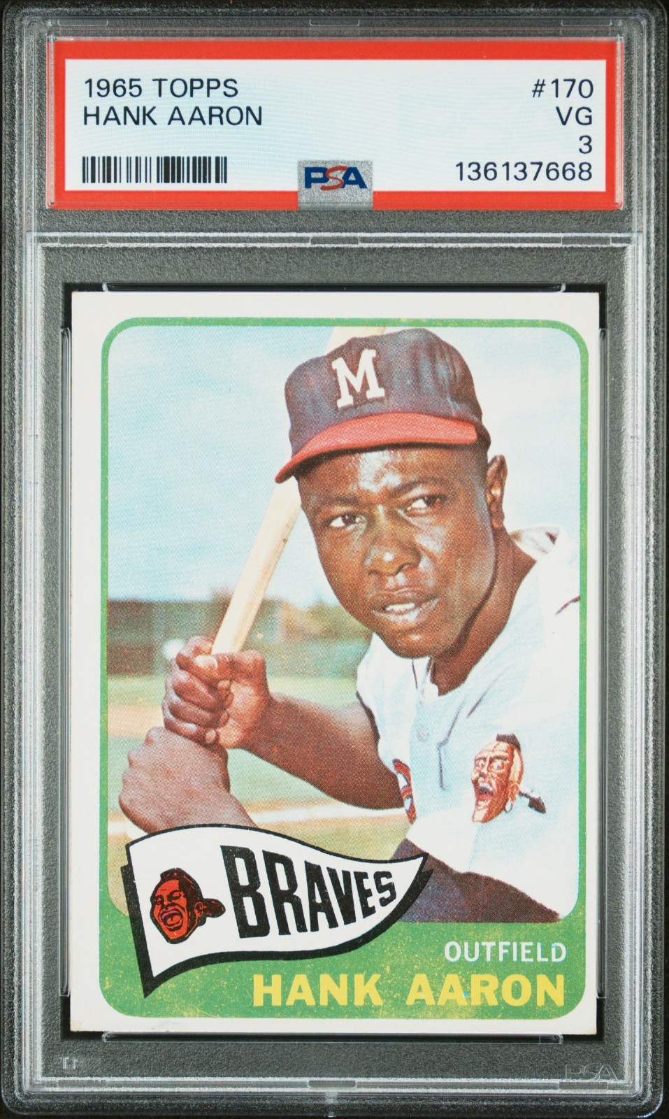 1965 Topps Hank Aaron #170 PSA 3