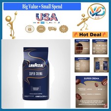 Super Crema Whole Bean Coffee 2.2 lb Medium Roast Arabica Robusta Blend 12.40 per pound