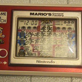 Mario's Cement Factory *TESTED* (Game & Watch, 1983, ML-102) Non-OEM Batt Cover