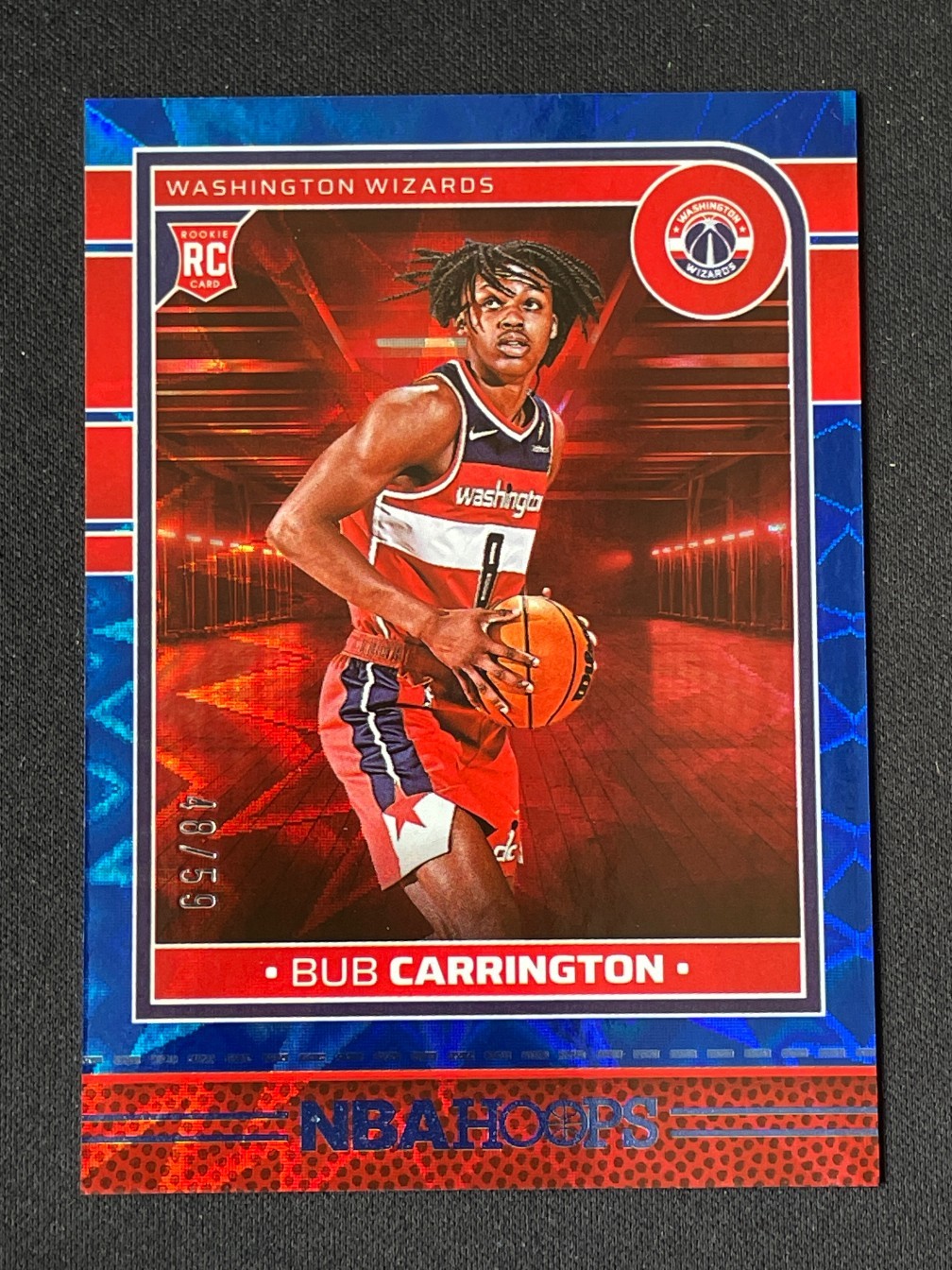 Bub Carrington 2024-25 Panini Hoops RC Blue Explosion /59 #244