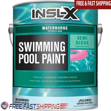 Waterborne Acrylic Semi Gloss Pool Paint Fresh Saltwater Applications 1gal New