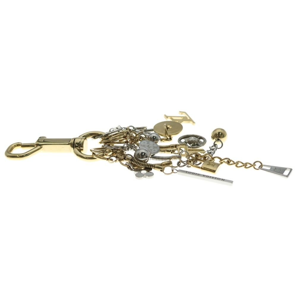 LOUIS VUITTON Key Holder Metal Judy Blame Gold Tone 8-linked charm keychain thumbnail 4