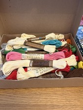 Vintage Boxed Anchor Soft Embroidery Skeins Threads Mixed 40 - Clarks Uk Seller