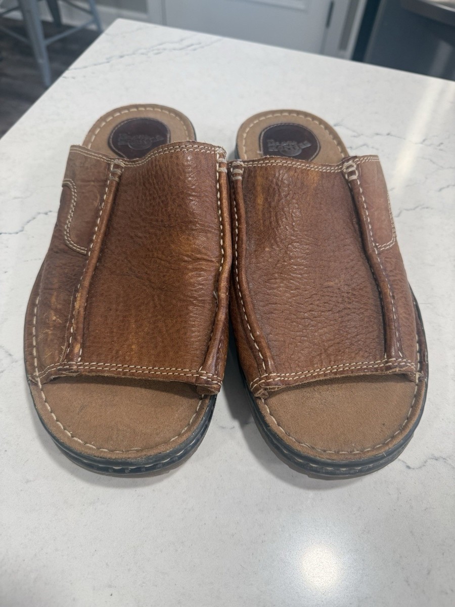 Dr. Martens Men’s Brown Leather Slide Sandals Straps Open Toe US 11 View 3