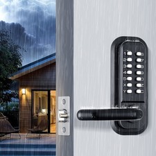 Mechanical Keyless Entry Gate Lock with 14 Digit Keypad for Outdoor Use