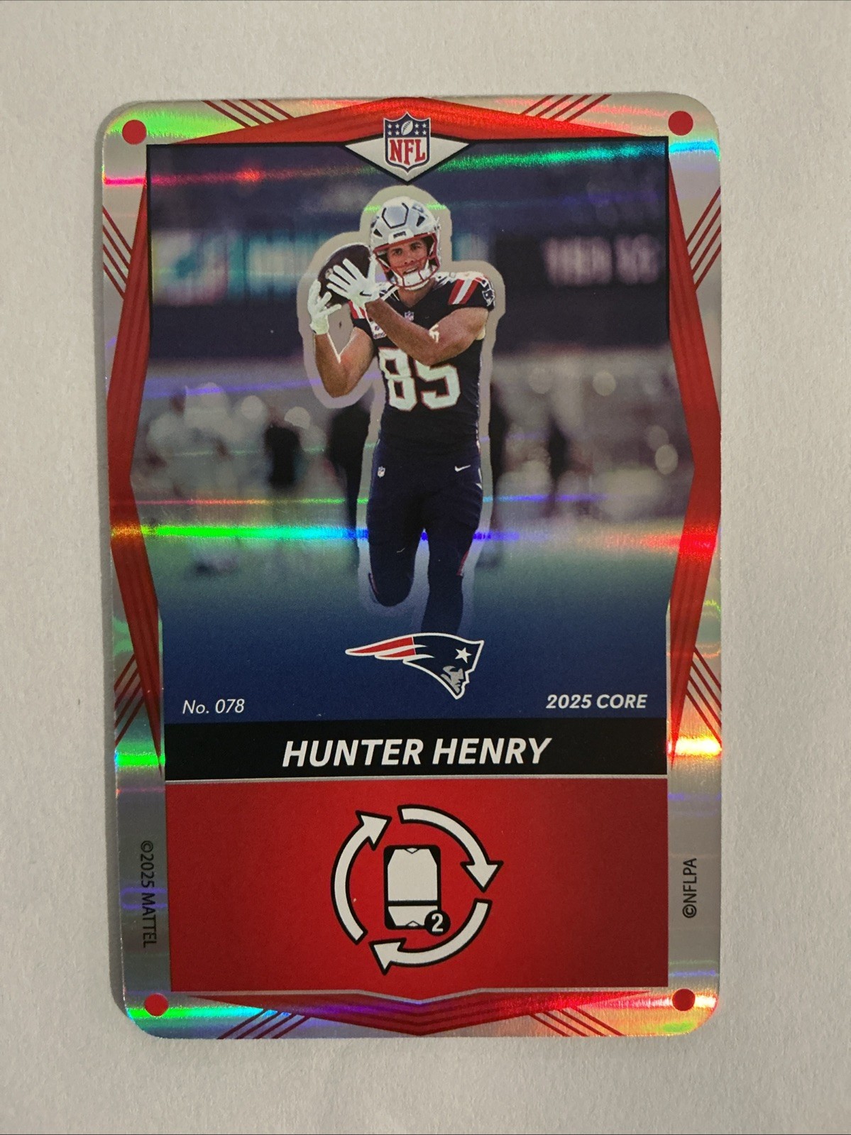 2025 Uno Elite Core Edition #078 Hunter Henry Red Foil New England Patriots