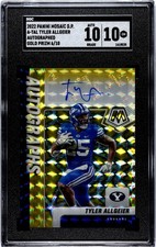 2022 Panini Mosaic Tyler Allgeier SGC 10 w/10 Auto Autograph Gold Prizm /10