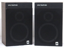 Wharfedale Spectrum 100 Stereo HiFi Speakers Bookshelf Passive 15-50W RARE READ