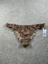 Shade  Shore Women's Swimwear Bikini Bottom Beige L 12-14 Nylon