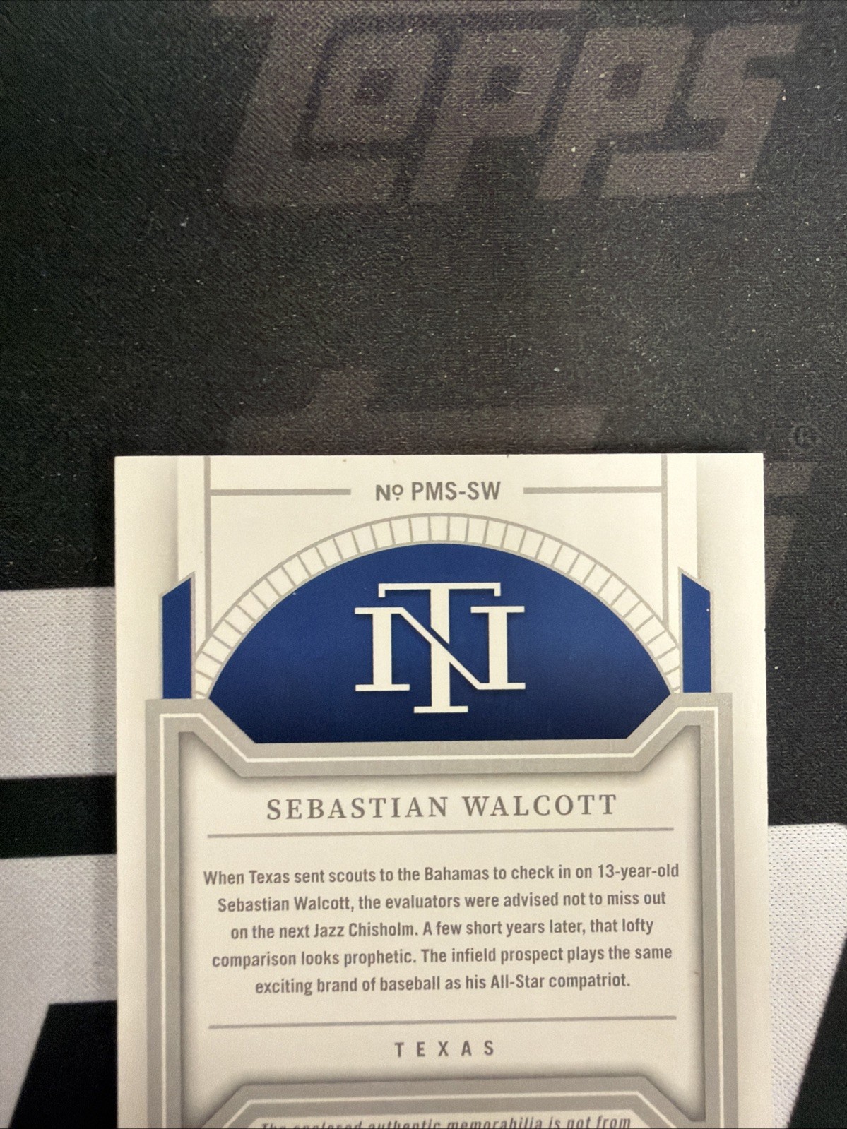 2024 Panini National Treasures Baseball Sebastian Walcott Patch Auto /49 view 5