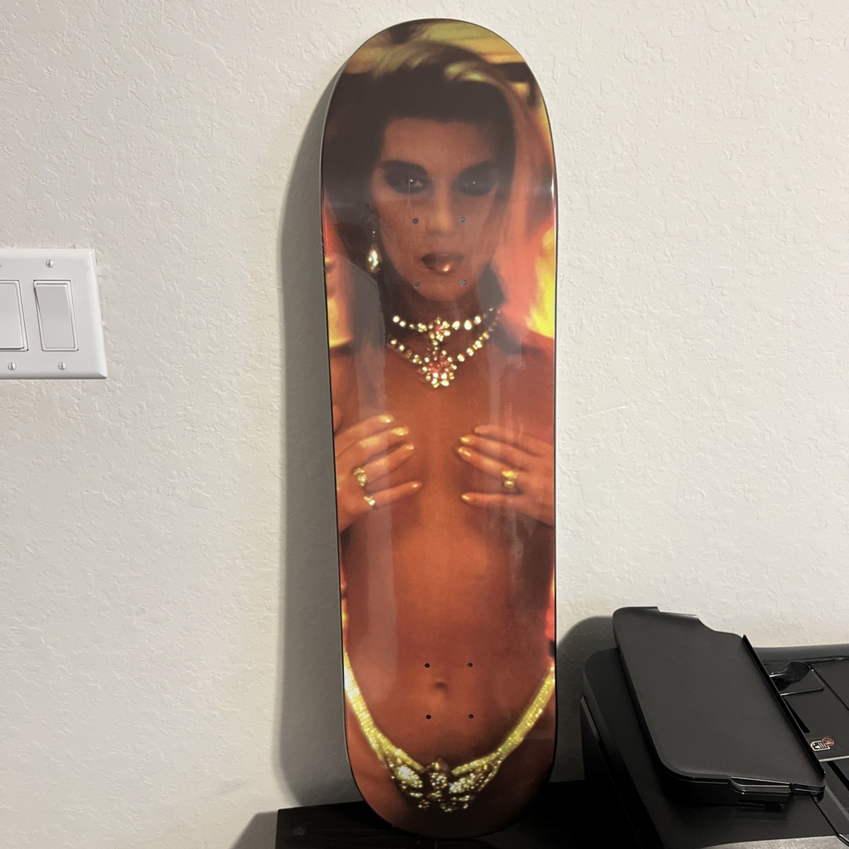 Supreme New York x Nan Goldin Rhinestones Skate Board SS18 Brand