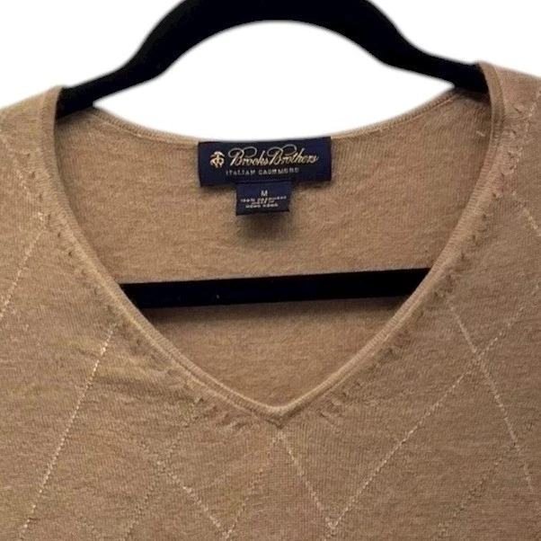 Винтажный кашемировый свитер Brooks Brothers средний старые деньги опрятный мягкий удобный - Изображение 3 из 4