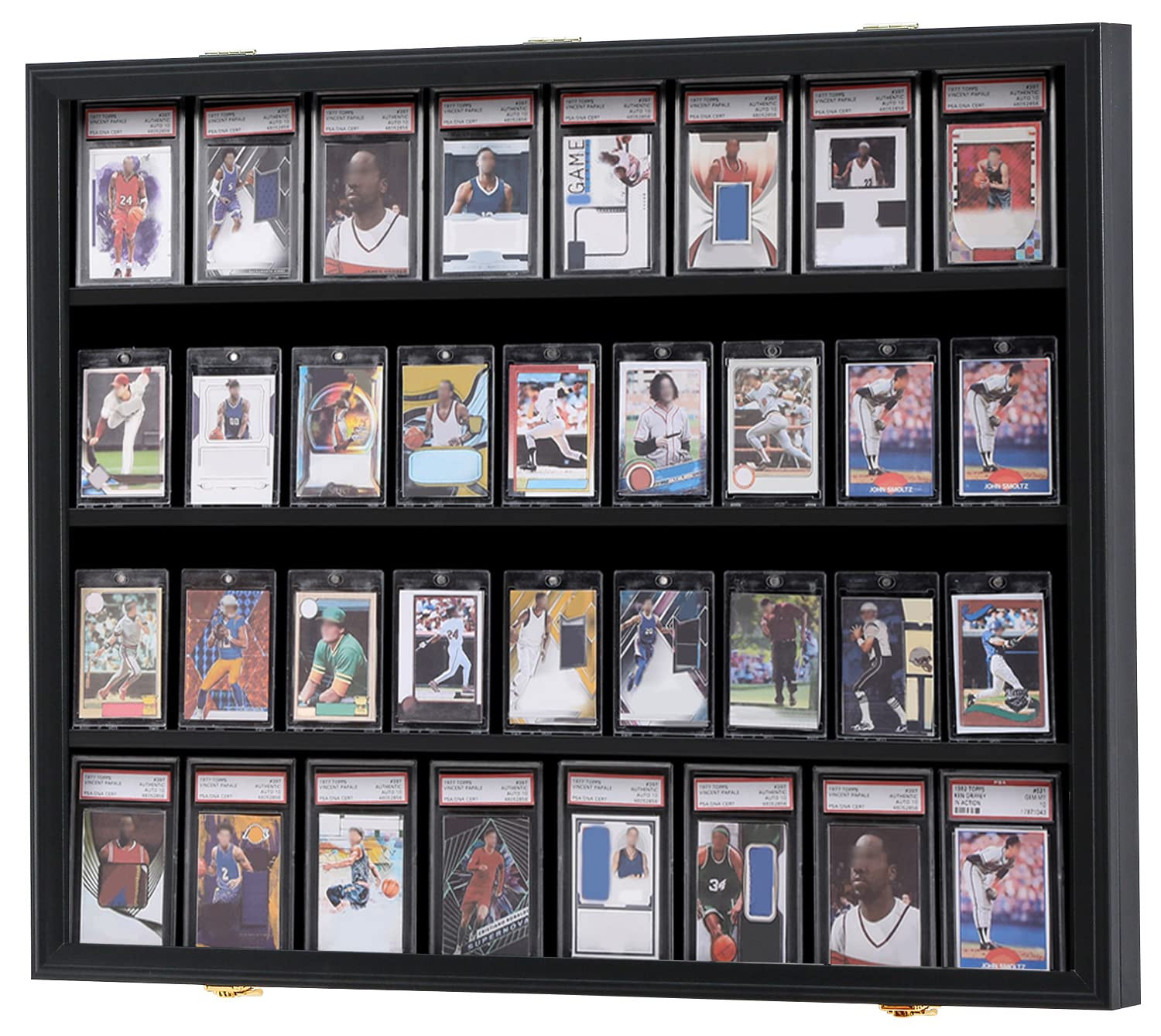 36 Graded Sports Card Display Case - Baseball Card Display Case Lockable - Co...