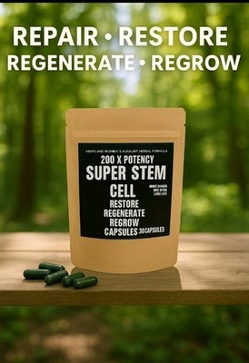 2000 X SUPER STEM CELL  REGEN REGROW SYNERGY-90 CAPS KEY -AFA SPRULINA,TRIPLEXA 