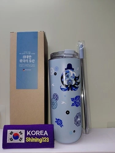 NEW Cookie Run Kingdom Art Project Tumbler Limited Edition-Shadow Milk Cookie