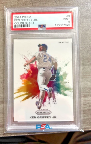 2024 Panini Prizm Baseball Ken Griffey Jr. SSP Color Blast #9 Card - PSA 9 MINT