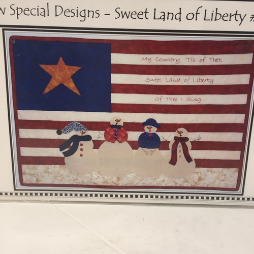 Sweet Land of Liberty Quilt Pattern Snowmen 23" x 35" Sew Special Designs - Picture 2 of 4