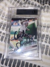 Leslie Jordan Signed 2017 Topps First Pitch Washington Nationals Beckett Slab