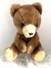 Vtg 1977 Dakin 10" Plush Brown Bear Nature Babies Vintage Hook  Loop Hands