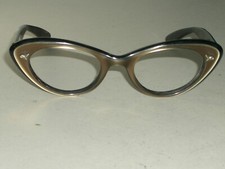 1960's LADIES 46 20 VINTAGE BAUSCH  LOMB MULTI COLOR CATS EYE FRAMES ONLY