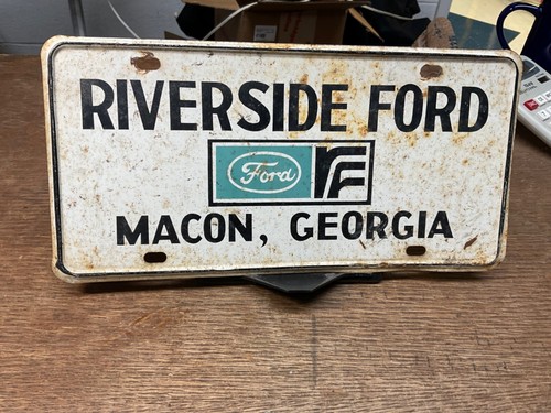 Dealership License Plate Riverside Ford Macon Georgia Metal Ebay