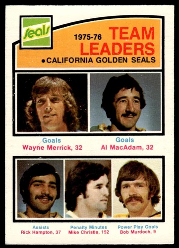 1976-77 O-Pee-Chee Wayne Merrick/Al MacAdam/Rick Hampton/Mike Christie/Bob