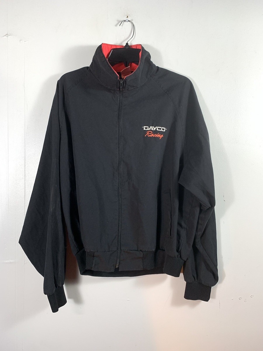 Vtg Swingster Dayco Racing Mens L Black Full Zip Jacket L Vtg Swingster Dayco Racing Mens L Black Full Zip Jacket L