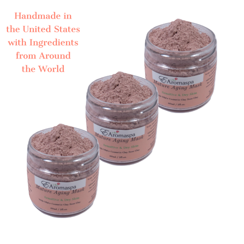 EAromaspa Mature Skin Clay Face Mask for Sensitive Dry Mature & Aging Skin 8 oz - Picture 7 of 12